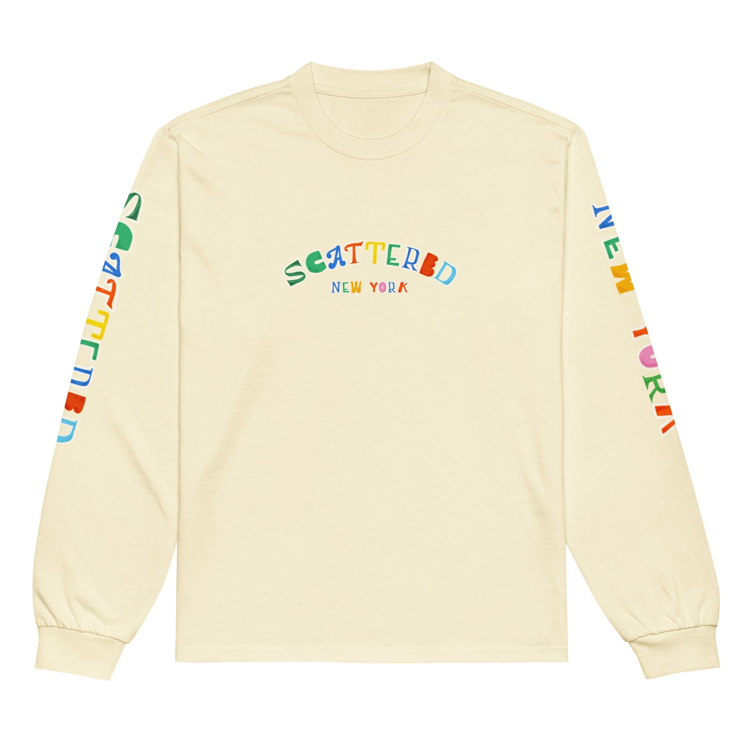 Scattered 2024 Logo Printed Premium Heavyweight Long Sleeve Shirt