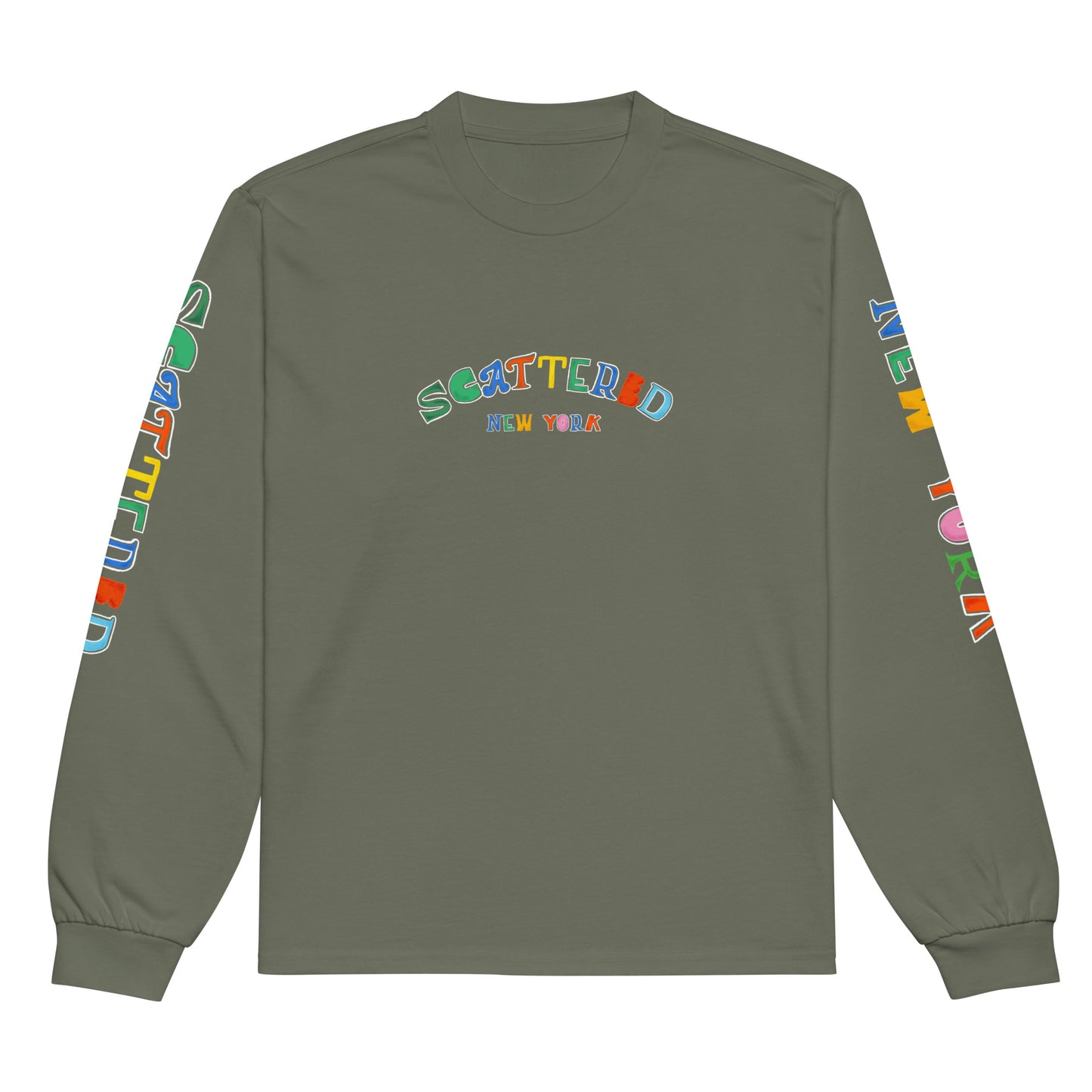Scattered 2024 Logo Printed Premium Heavyweight Long Sleeve Shirt