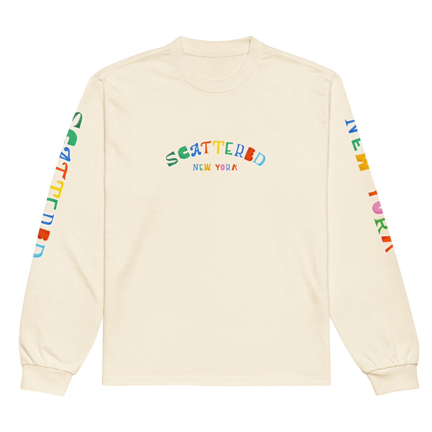 Scattered 2024 Logo Printed Premium Heavyweight Long Sleeve Shirt