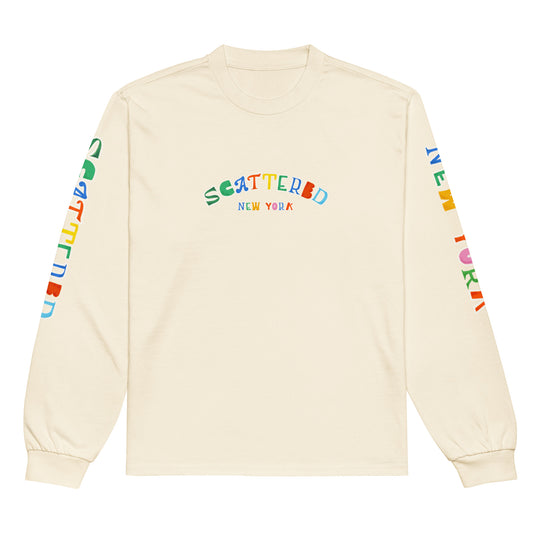 Scattered 2024 Logo Printed Premium Heavyweight Long Sleeve Shirt