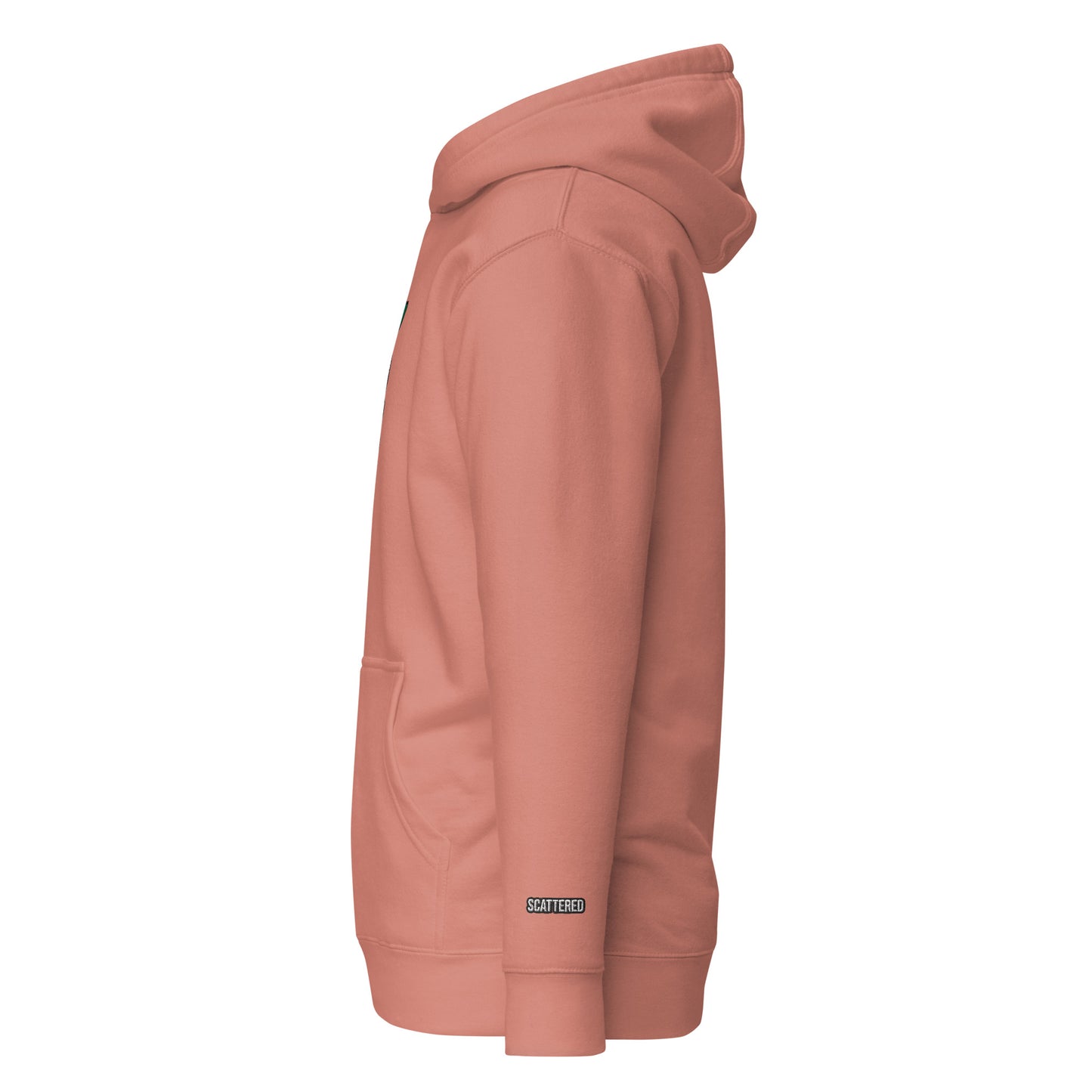 New York Apple Logo Embroidered Salmon Pink Streetwear Hoodie Sweatshirt | Scattered