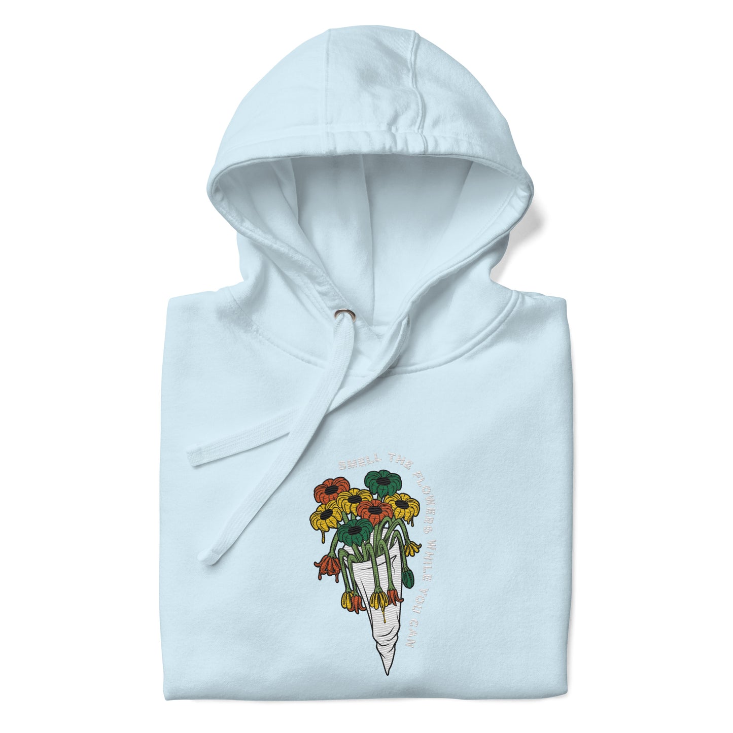 Scattered x Dripped Gawd Smell The Flowers Embroidered Hoodie