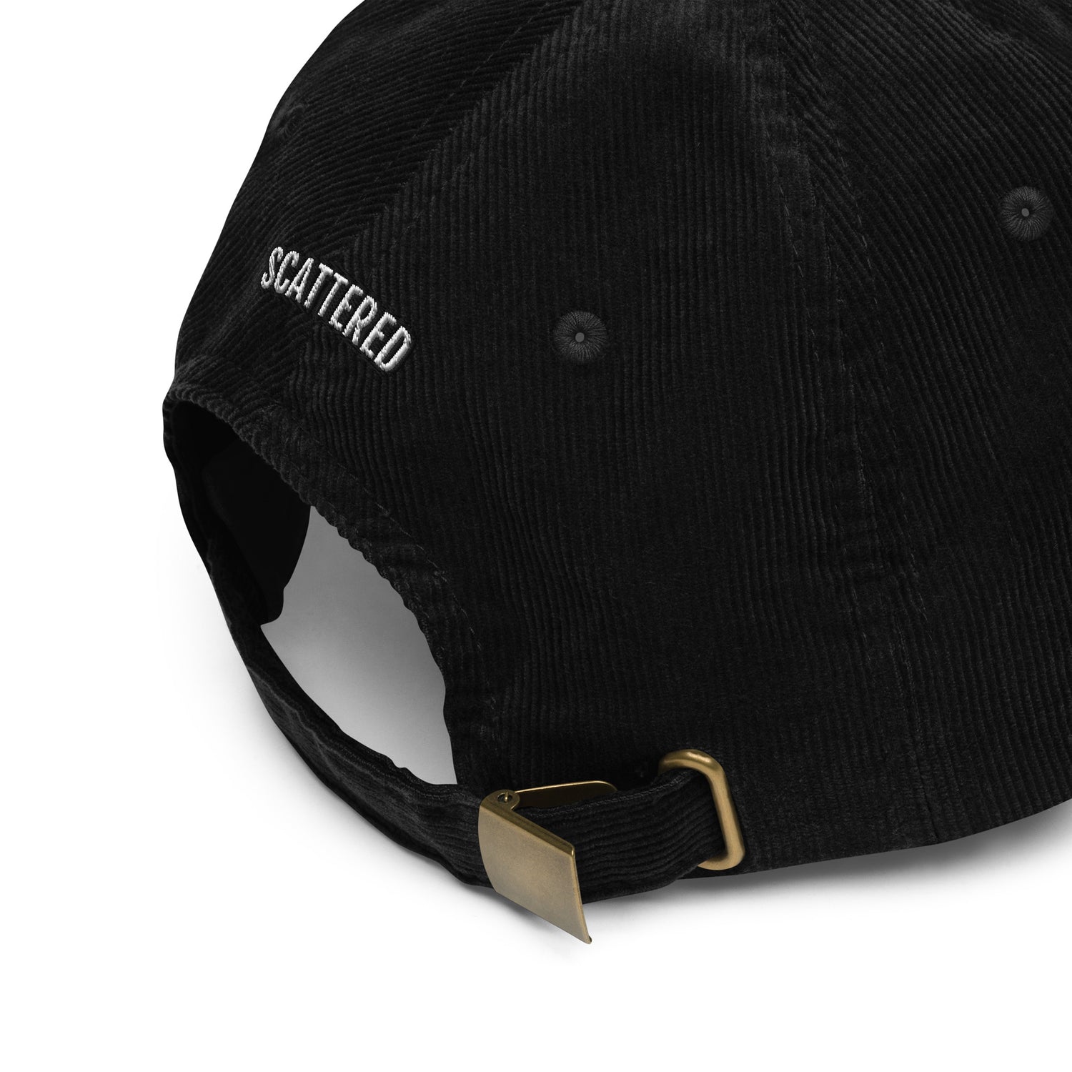 New York Apple Logo Embroidered Black Vintage Corduroy Hat Scattered Streetwear