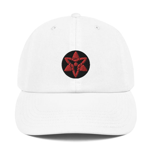 Sasuke Uchiha Eternal Mangekyou Sharingan Embroidered Champion Dad Cap