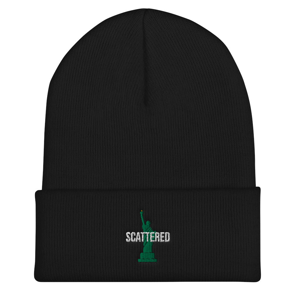 Scattered 2021 Statue of Liberty Logo Embroidered Beanie
