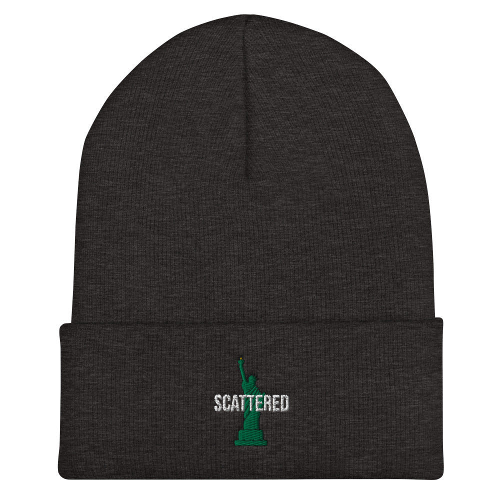 Scattered 2021 Statue of Liberty Logo Embroidered Beanie