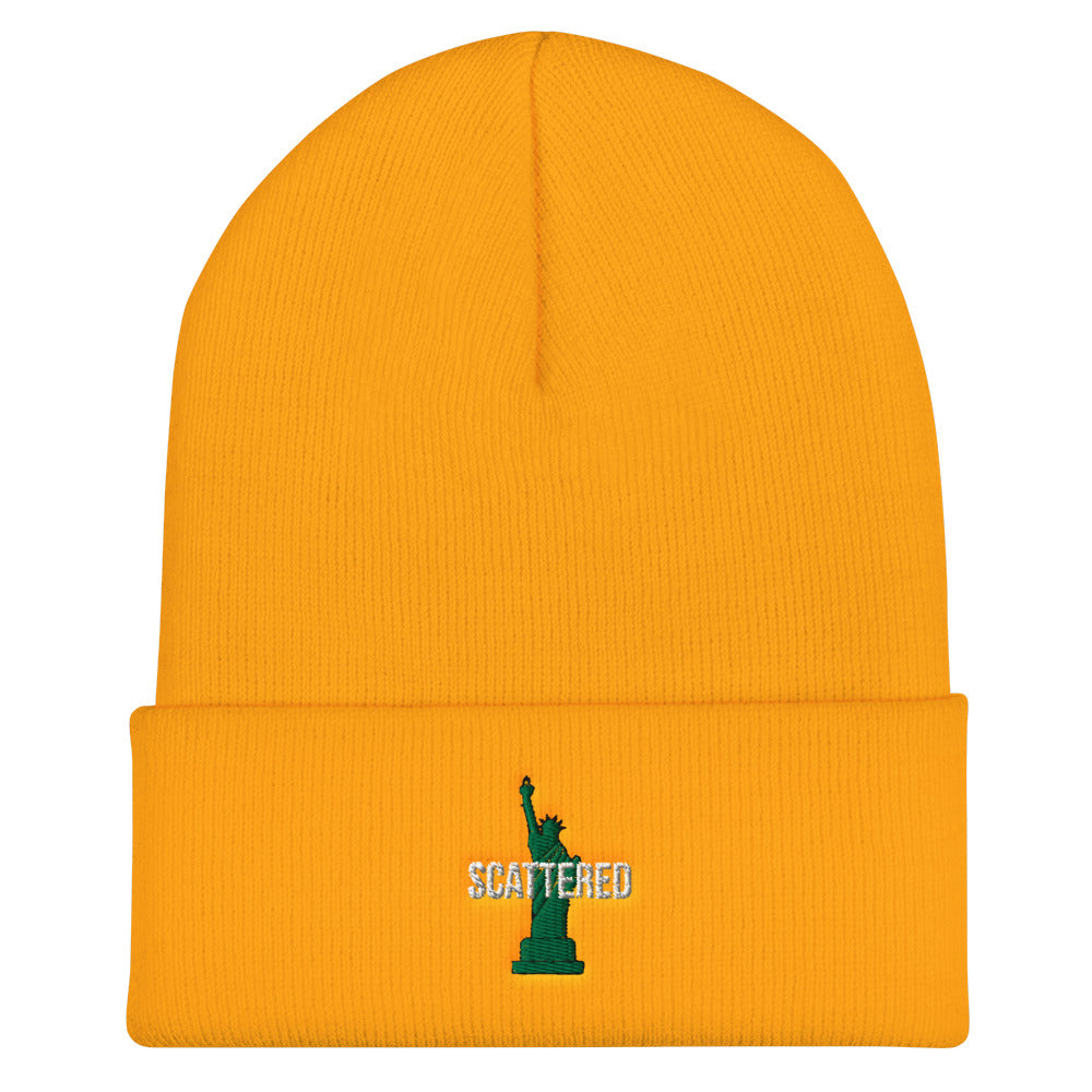 Scattered 2021 Statue of Liberty Logo Embroidered Beanie