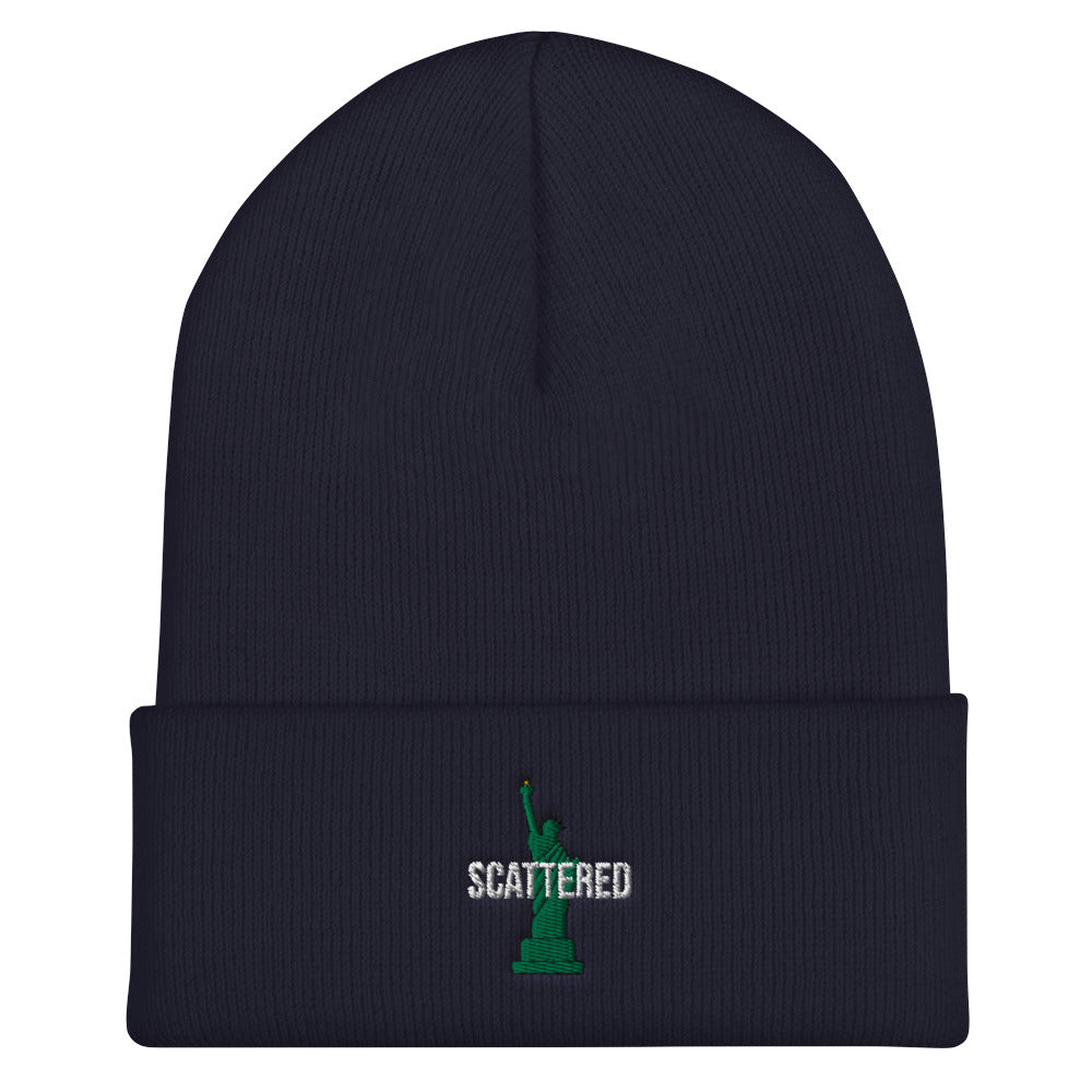 Scattered 2021 Statue of Liberty Logo Embroidered Beanie