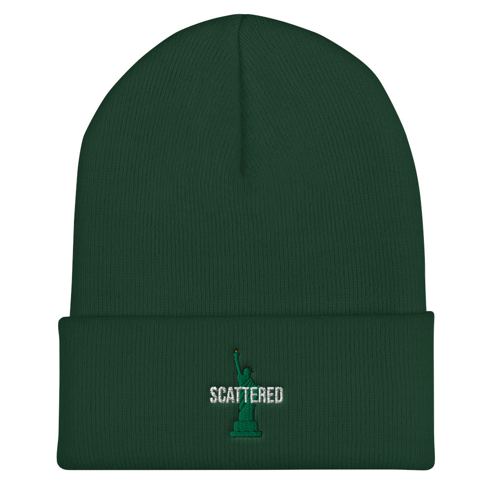Scattered 2021 Statue of Liberty Logo Embroidered Beanie