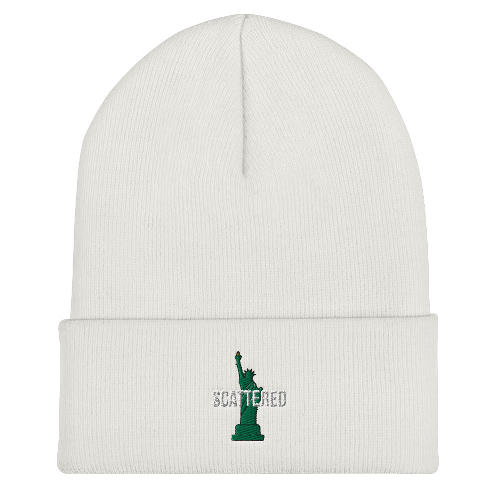Scattered 2021 Statue of Liberty Logo Embroidered Beanie