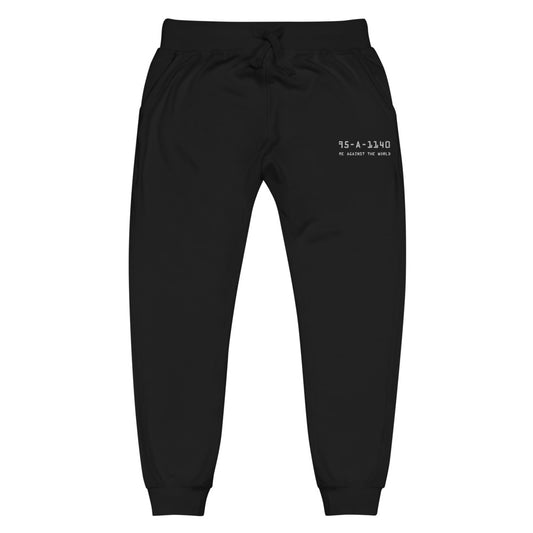 Embroidered Me Against The World Rikers Sweatpants
