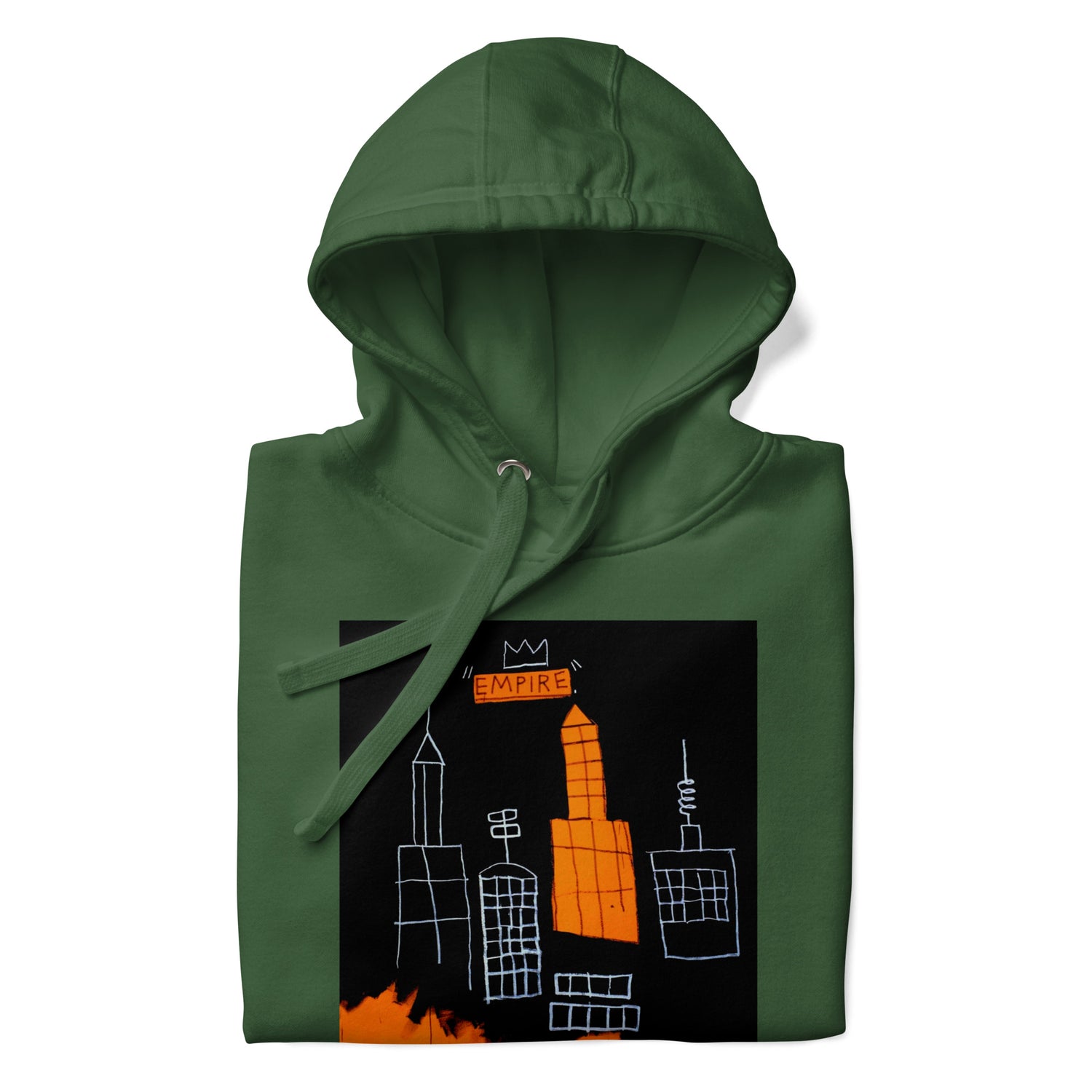 Jean-Michel Basquiat "Mecca" Artwork Printed Premium Streetwear Sweatshirt Hoodie Forest Green