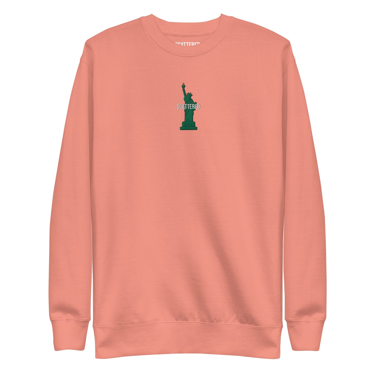 Statue of Liberty Embroidered Logo Premium Crewneck Sweatshirt