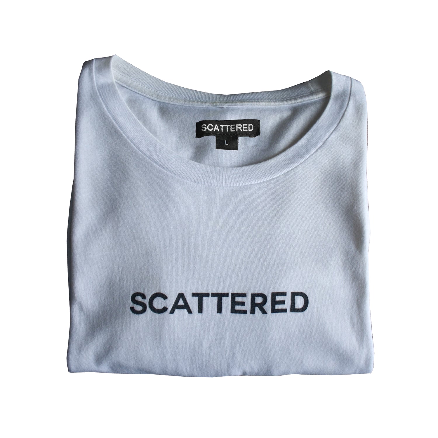 Streetwear-White Hand Sewn Logo Tee-Shirts-Scattered, LLC